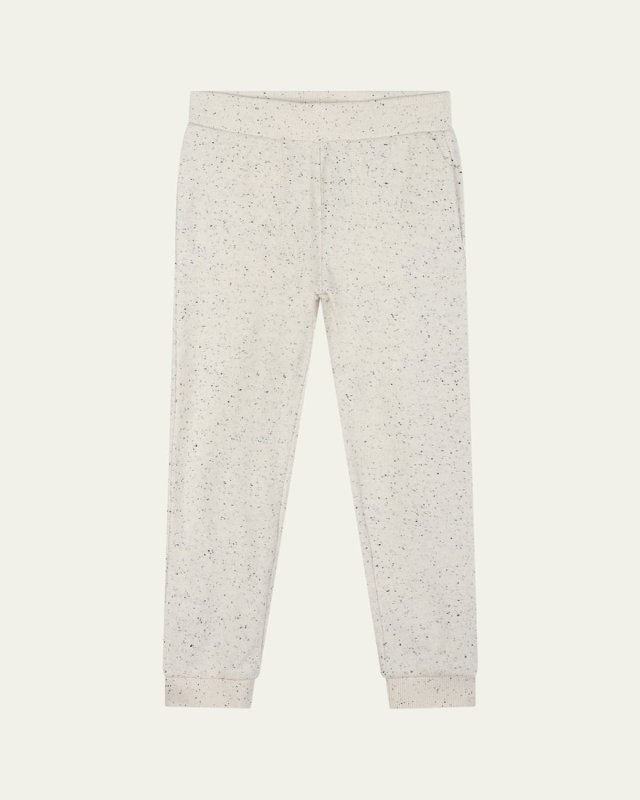 Kid's Speckled Logo-Embroidered Sweatpants, Size 2-5